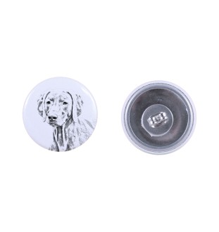 Braque de Weimar, Weimaraner - boucles d'oreilles uniques avec un chien, votre animal de compagnie sur un porte-clés, marque propre Art-Dog