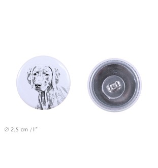 Braque de Weimar, Weimaraner - boucles d'oreilles uniques avec un chien, votre animal de compagnie sur un porte-clés, marque propre Art-Dog