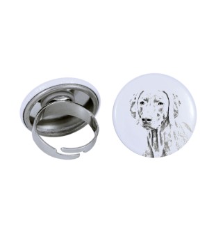 Braque de Weimar, Weimaraner - bijoux pour femmes avec l'image d'un chien, produit fait à la main, possibilité d'ajouter sa propre photo, marque Art-Dog
