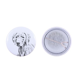 Braque de Weimar, Weimaraner - badge avec votre chien, ajoutez votre propre photo, marque Art-Dog