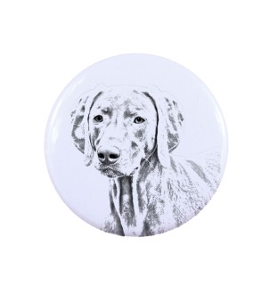 Braque de Weimar, Weimaraner - badge avec votre chien, ajoutez votre propre photo, marque Art-Dog