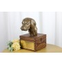 Braque de Weimar, Weimaraner - urne pour les cendres du chien avec une statuette, petite urne pour chien, urne personnalisée avec le buste du chien de la marque Art-Dog