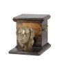 Weimaraner, Grey Ghost - urn for dog ashes with a statuette, elegant urn for a dog, unique urn with a bust of a dog by Art-Dog brand