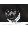 Weimaraner, Weimaraner Vorstehhund - Hundebild im Kristall, Kristallherz, einzigartiger Bilderrahmen der Marke Art-Dog