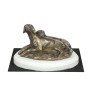 Braque de Weimar, Weimaraner - statuette de chien, figurine sur un socle blanc, trophée pour exposition de chiens de la marque Art-Dog
