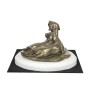 Braque de Weimar, Weimaraner - statuette de chien, figurine sur un socle blanc, trophée pour exposition de chiens de la marque Art-Dog