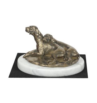 Wyżeł weimarski statuetka na jasnym kamieniu Art-Dog