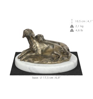 Wyżeł weimarski statuetka na jasnym kamieniu Art-Dog
