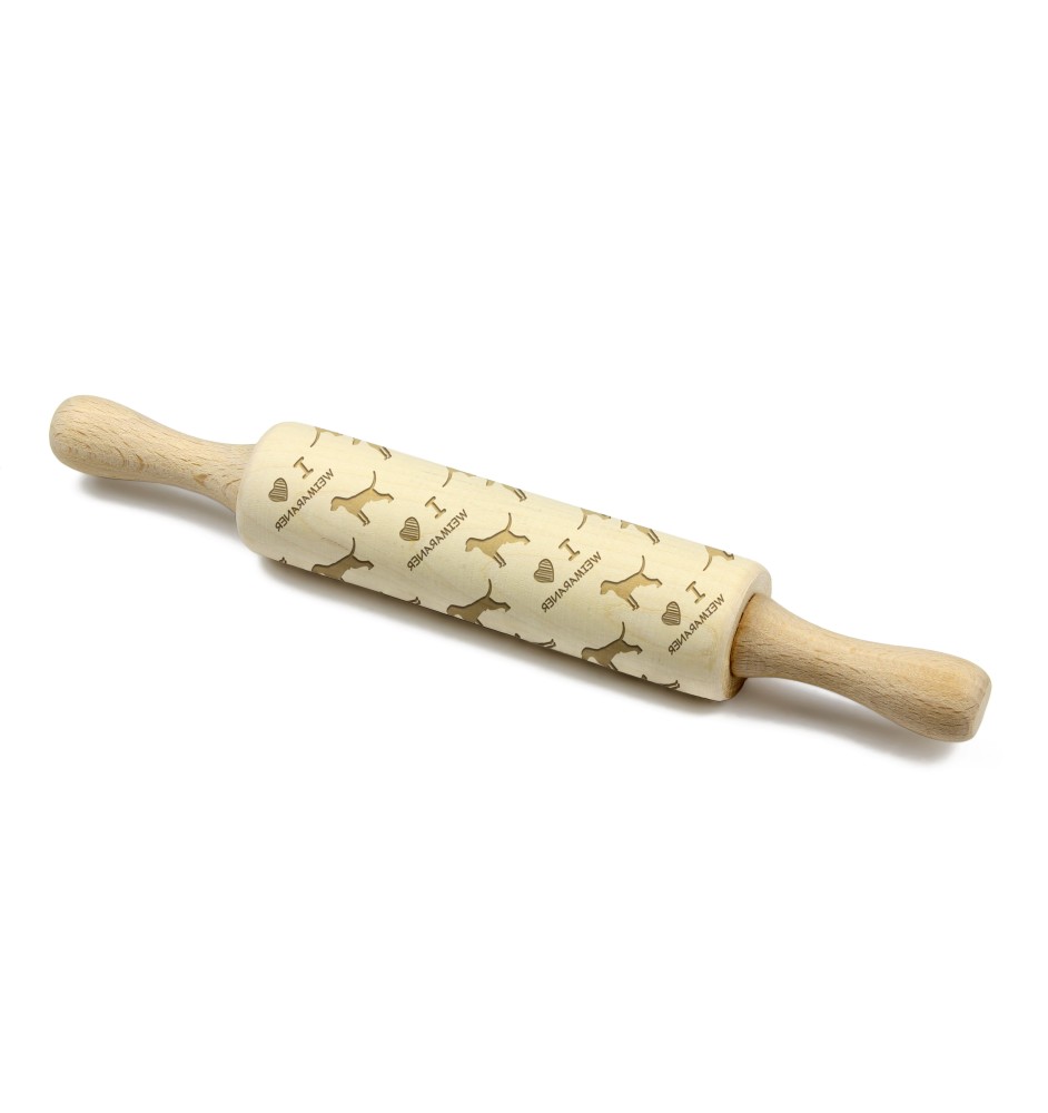 Braque de Weimar, Weimaraner - un petit rouleau avec un chien, un rouleau à pâtisserie avec des motifs, un gadget pour céramiste de la marque Art-Dog