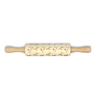 Weimaraner, Grey Ghost - small rolling pin with a dog, patterned dough roller, gadget for ceramicists from the Art-Dog brand