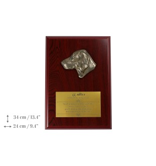 Weimaraner, Grey Ghost - bas-relief of a dog, small decoration, realistic plaque with the Art-Dog brand