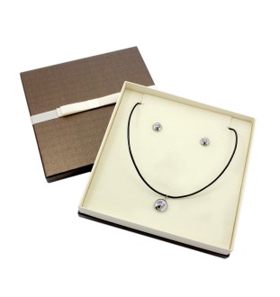 Weimaraner, Weimaraner Vorstehhund - Schmuck mit Ihrem Foto-Box, Halskette und Ohrringe-Set, personalisierte Produkte der Marke Art-Dog.