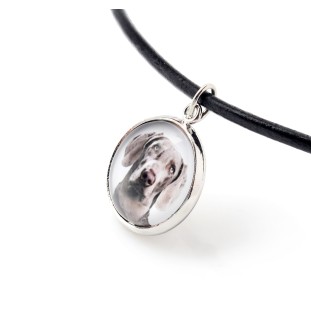 Braque de Weimar, Weimaraner - ensemble de bijoux avec votre photo, ensemble fait à la main, bracelet et collier de la marque Art.-Dog