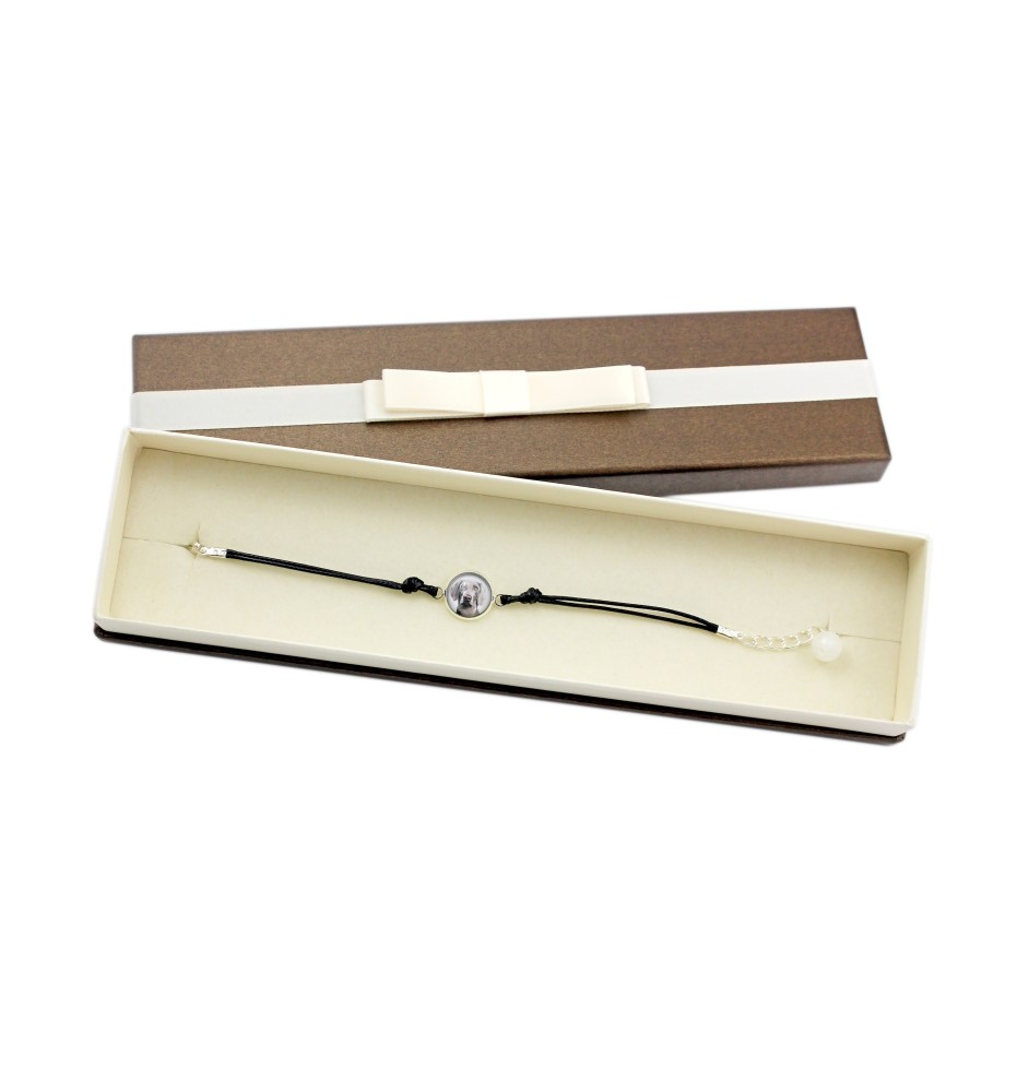 Braque de Weimar, Weimaraner - bracelet dans une boîte avec votre photo, bijoux féminins, cadeau parfait de la marque Art-Dog