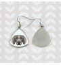 Braque de Weimar, Weimaraner - boucles d'oreilles avec une photo et un motif de chien géométrique Art-Dog