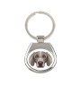 Weimaraner, Weimaraner Vorstehhund - geometrischer Schlüsselanhänger mit Foto und Aufschrift Art-Dog