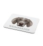 Braque de Weimar, Weimaraner - tapis de souris géométrique avec photo et inscription Art-Dog