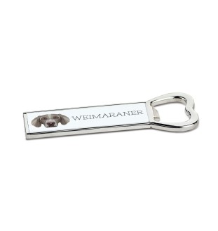 Weimaraner, Grey Ghost - bottle opener with a picture and inscription for beer by Art-Dog