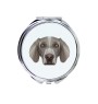 Weimaraner, Grey Ghost - mirror with a geometric design and the brand name Art-Dog
