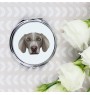 Weimaraner, Weimaraner Vorstehhund - Spiegel mit Foto und geometrischem Aufdruck der Marke Art-Dog