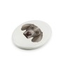 Weimaraner, Grey Ghost - a plate with a geometric design and the brand name Art-Dog