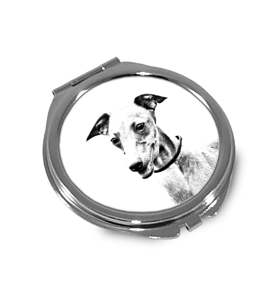 Azawakh, Azawagh - miroir de poche avec chien, miroir personnalisé pour sac à main, miroir compact avec impression de la marque Art-Dog
