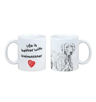 Weimaraner, Grey Ghost - cup with a dog, cup with a photo, personalized gift from the Art-Dog brand