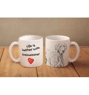 Weimaraner, Weimaraner Vorstehhund - Tasse mit Hund, Tasse mit Bild, personalisiertes Geschenk der Marke Art-Dog