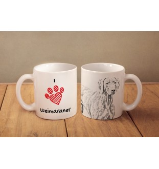 Braque de Weimar, Weimaraner - tasse avec chien, une tasse adorable avec une illustration, un cadeau avec votre photo de la marque Art-Dog