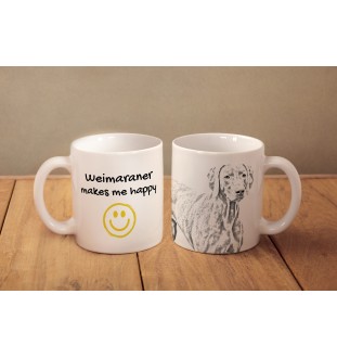 Braque de Weimar, Weimaraner - tasse avec chien, une tasse joyeuse pour les amoureux des chiens, un cadeau personnalisé de la marque Art-Dog