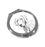 Weimaraner, Grey Ghost - Pocket mirror with a dog, personalized mirror for a purse, compact mirror with Art-Dog brand print.