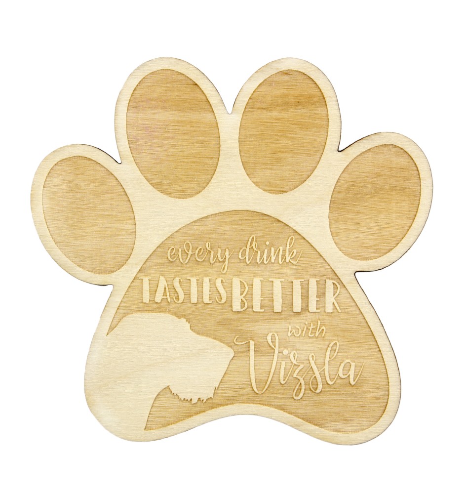 Drahthaar Vizsla, Drahthaarige Ungarische Vorstehhund - Tasse Untersetzer, graviert Untersetzer mit Hund, Geschenk für Hundeliebhaber von Art-Dog Marke