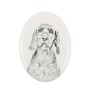 Drahthaar Vizsla, Drahthaarige Ungarische Vorstehhund - Gedenktafel mit einem Foto eines Hundes, Grabplatte mit Druck, personalisierte ovale Platte der Marke Art-Dog