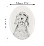 Drahthaar Vizsla, Drahthaarige Ungarische Vorstehhund - Gedenktafel mit einem Foto eines Hundes, Grabplatte mit Druck, personalisierte ovale Platte der Marke Art-Dog
