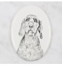 Drahthaar Vizsla, Drahthaarige Ungarische Vorstehhund - Gedenktafel mit einem Foto eines Hundes, Grabplatte mit Druck, personalisierte ovale Platte der Marke Art-Dog