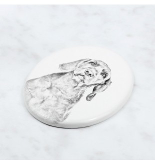 Drahthaar Vizsla, Drahthaarige Ungarische Vorstehhund - Gedenktafel mit einem Foto eines Hundes, Grabplatte mit Druck, personalisierte ovale Platte der Marke Art-Dog