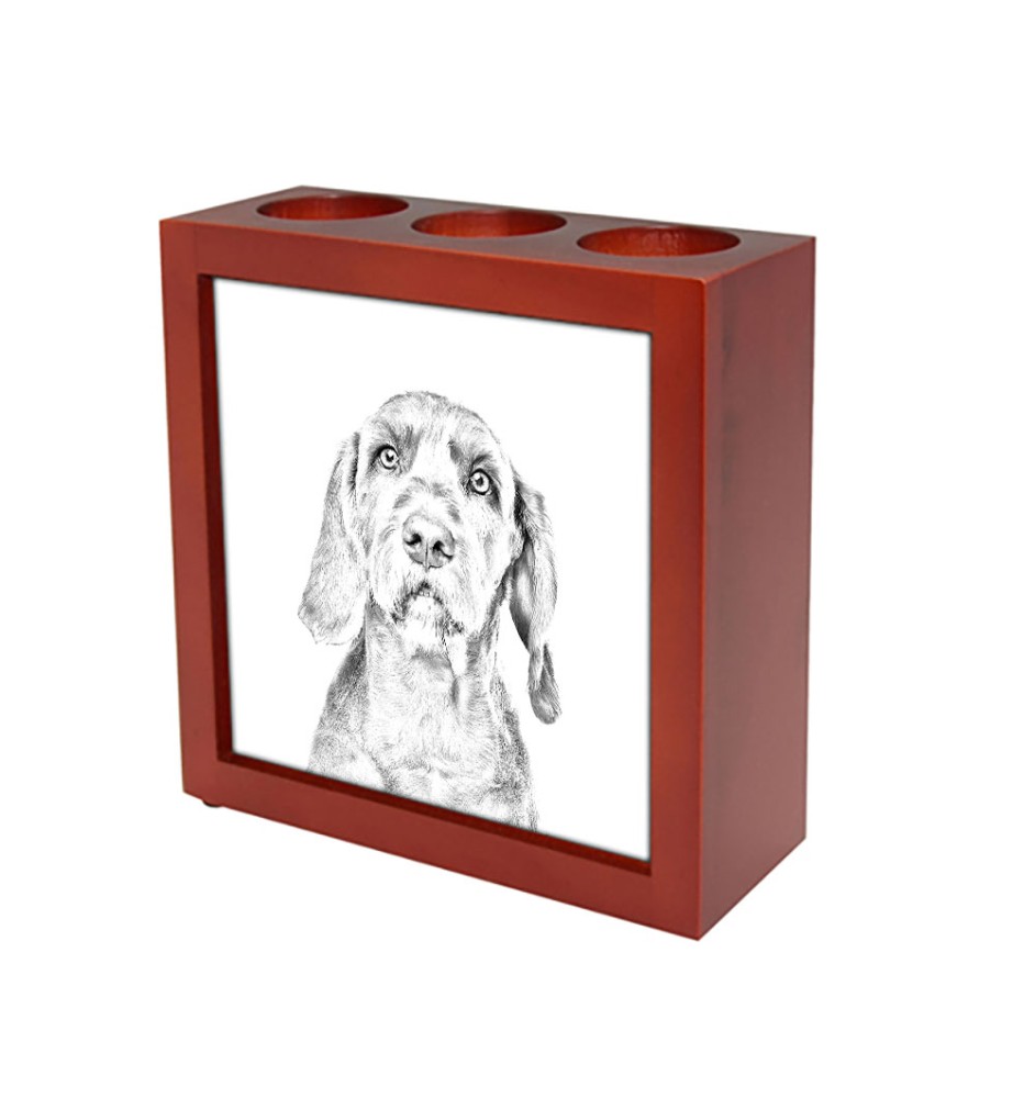 Drahthaar Vizsla, Drahthaarige Ungarische Vorstehhund - Stifthalter mit Hund, Schreibtischorganizer mit Aufdruck, personalisierte Schreibtischdekoration der Marke Art-Dog