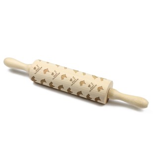 Wirehaired Vizsla, Hungarian Wire-haired Pointer - patterned rolling pin with a dog, rolling pin for dough and ceramics, a gift for a pastry chef from the Art-Dog brand