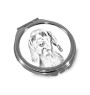 Wirehaired Vizsla, Hungarian Wire-haired Pointer - Pocket mirror with a dog, personalized mirror for a purse, compact mirror with Art-Dog brand print.