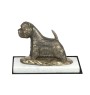 West Highland White Terrier, Westie - une statuette de chien, une figurine en marbre blanc, un trophée pour l'exposition de chiens de la marque Art-Dog