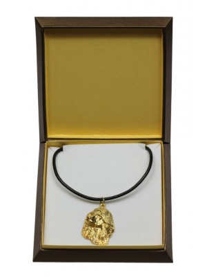 Afghan Hound - necklace (gold plating) - 3043 - 31679