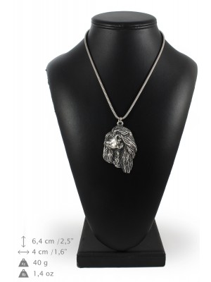 Afghan Hound - necklace (silver cord) - 3190 - 33195