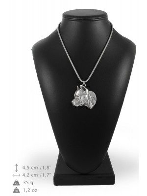 American Staffordshire Terrier - necklace (silver cord) - 3187 - 33191