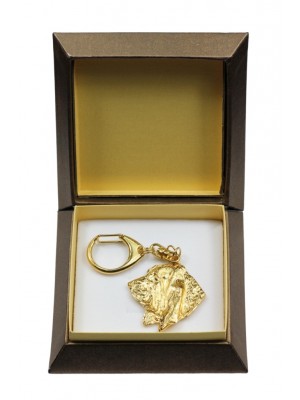 Basset Hound - keyring (gold plating) - 2847 - 30509