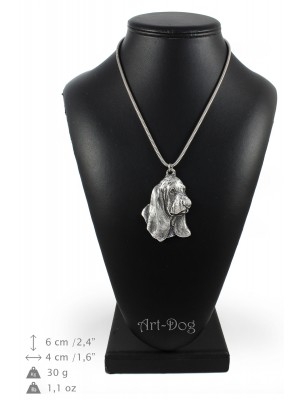 Basset Hound - necklace (silver cord) - 3256 - 33407