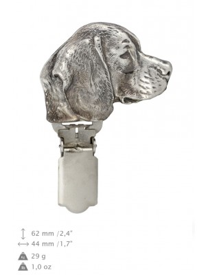 Beagle - clip (silver plate) - 693 - 26495