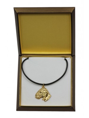 Bedlington Terrier - necklace (gold plating) - 2498 - 27657