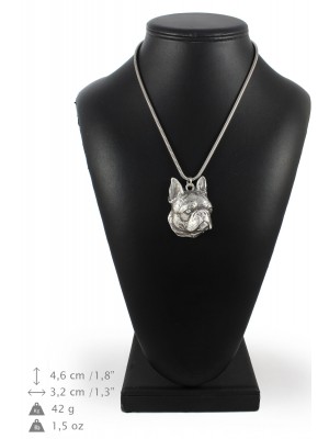 Boston Terrier - necklace (silver chain) - 3302 - 34342