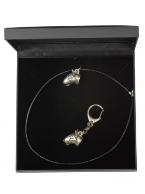 Bull Terrier - keyring (silver plate) - 1750 - 11175