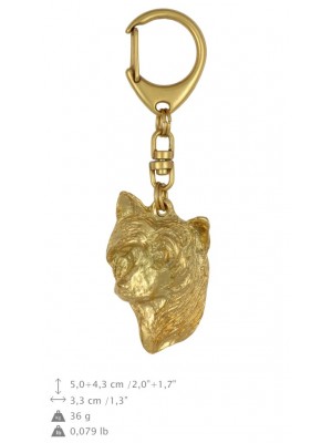 Chinese Crested - keyring (gold plating) - 815 - 25107